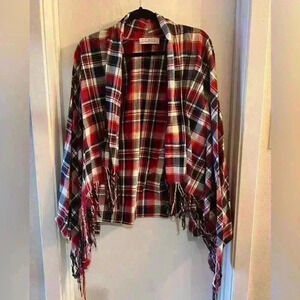 T.C.Ellis Fresh Electric Fashion Long sleeve plaid shirt size L NWOT